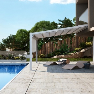 Auvent de terrasse en toile de toit résistant au vent, moderne, rétractable, pour balcon, auvent extérieur, design de pergola - Product Image 1