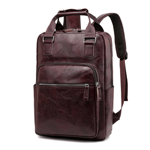 <span class=keywords><strong>Sac</strong></span> à <span class=keywords><strong>dos</strong></span> professionnel élégant en PU pour ordinateur portable, doublure en polyester imperméable, fermeture éclair, <span class=keywords><strong>sac</strong></span> à <span class=keywords><strong>dos</strong></span> homme imperméable, <span class=keywords><strong>sac</strong></span> à <span class=keywords><strong>dos</strong></span> en cuir - Product Image 4