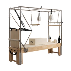 <span class=keywords><strong>Cama</strong></span> de Pilates Multifuncional 3 en 1, Mesa de Trapecio de Madera para Pilates, Equipo de Entrenamiento de Core para Estudio de Yoga Comercial - Product Image 1