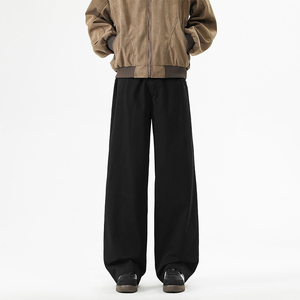 <span class=keywords><strong>Pantaloni</strong></span> Larghi Vintage Lavati per Uomo, Gamba Dritta e Lunga, Casual <span class=keywords><strong>con</strong></span> <span class=keywords><strong>Tasche</strong></span> <span class=keywords><strong>Laterali</strong></span> - Product Image 4
