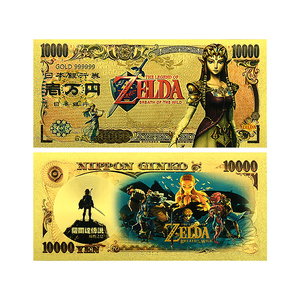 La Légende de Zelda Breath of the Wild Billet de banque en feuille d'or 10000 Yen Carte de collection Cadeau Anime Jeu Vidéo - Product Image 3