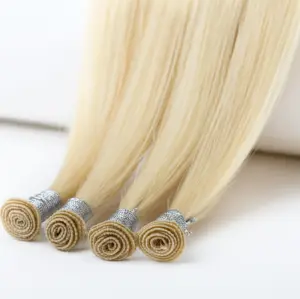 Wholesale Top quality 100% Remy Indian Human Hair Light Color Double Drown Light Color Genius Weft factory Supplier