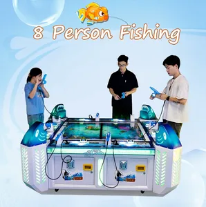 الآلة الآلية الأحدث لعبة صيد السمك المزودة بعدد 8 لاعبين تعمل بالعملة المعدنية لممارسة لعبة صيد السمك والسرطان ومملك المحيط