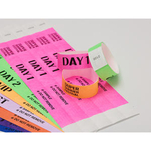 Pulseras de Tyvek de color sólido de 25 mm (1 pulgada) [AnyWristband], pulseras desechables de Tyvek para control de multitudes y eventos. - Product Image 1