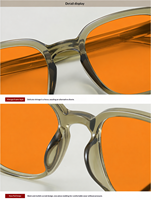 Sunray Individuelles Logo Acetat-Rahmen TR90-Bügel Private Label OEM Großhandel Unisex Blaulichtfilter-Brillen