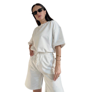 Conjunto de Dos Piezas para <span class=keywords><strong>Mujer</strong></span> JAC22 B104, Cuello Redondo, Manga Corta, Estilo Versátil y Holgado - Product Image 1