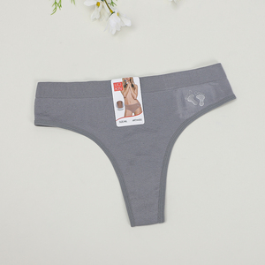<span class=keywords><strong>Culotte</strong></span> string <span class=keywords><strong>sans</strong></span> couture en polyester tricoté confortable taille haute pour femme, sexy et <span class=keywords><strong>mature</strong></span>, antibactérienne et respirante - Product Image 5