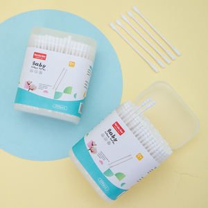 Venta al por mayor OEM bebé hisopo de algodón doble cabeza oreja cuchara forma espiral hisopo de algodón hisopo de papel material de algodón de alta calidad - Product Image 3