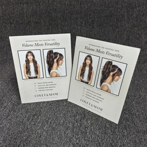 Stand Display meja kardus kertas kustom dengan kardus papan iklan tanda konter untuk Wig promosi toko rambut - Product Image 1