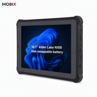 Nueva Tablet PC Resistente de 10.1 Pulgadas, Intel N100, Windows 11 Pro, IP65, Resistente al Agua, Tablet Industrial con Batería Intercambiable en Caliente, Personalizable