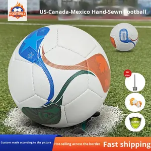 Ballon de football en PU de haute qualité, cousu à la main, triple vague, <span class=keywords><strong>nouveau</strong></span> style 2026, taille 5, compétition officielle pour adultes et enfants - Product Image 3