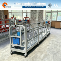 Plateforme de levage suspendue ZLP630 pour la construction, échafaudage suspendu électrique galvanisé pour le nettoyage des murs extérieurs et des fenêtres