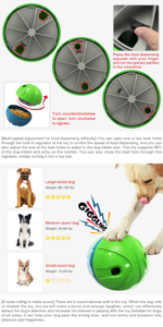 Dispenser cibo interattivo per animali domestici Slow <span class=keywords><strong>Treat</strong></span> nuovo design di educazione vocale slow leak <span class=keywords><strong>dog</strong></span> <span class=keywords><strong>toy</strong></span> ball ball - Product Image 5