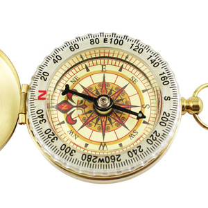 Copper Compass With Luminous Pointer For Outdoor Camping And Mountaineering Use - Product Image 2