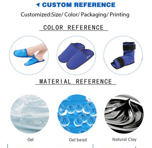Chaussons réutilisables en gel rafraîchissant pour <span class=keywords><strong>les</strong></span> pieds, enveloppe de glace, compresse chaude <span class=keywords><strong>et</strong></span> froide pour fasciite plantaire, pieds enflés, neuropathie <span class=keywords><strong>et</strong></span> soulagement de la douleur - Product Image 3