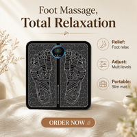 Tapis de massage des pieds portable rechargeable par USB avec structure de vibration micro-sensorielle, équipement de massage par contact