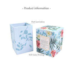 Boîte cadeau personnalisée en relief avec carton recyclable, taille et structure personnalisables, vente en gros de bougies - Product Image 6