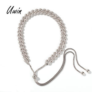 الجملة مثلج خارج مصمم الكوبي قلادة المرأة المختنقون 9 مللي متر تشيكوسلوفاكيا الكوبية رابط Miami' سلسلة بلينغ مغني الراب مجوهرات هدية - Product Image 2