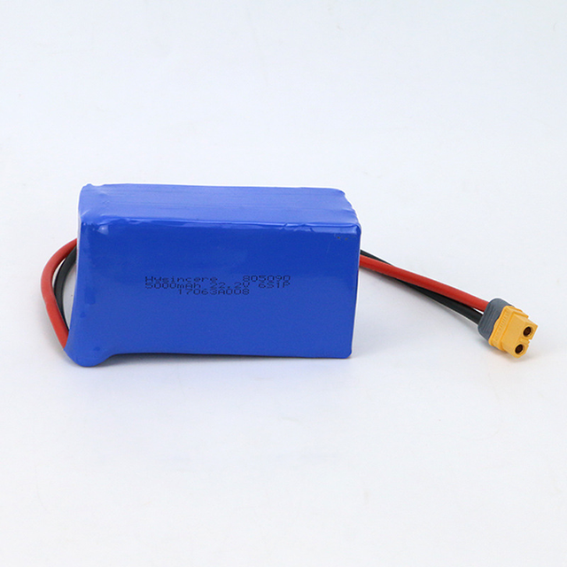 805090 24v 5000mAh 6s Li Polymer Rechargeable Custom Lipo Battery Packs