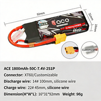 Batterie LiPo rechargeable Tattu 7.4V 2S 1800mAh-7200mAh 50C 70C Hardcase pour voitures et camions RC Traxxas Arrma Axial – Vente en gros