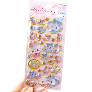 Autocollants 3D en cristal gonflés en forme de <span class=keywords><strong>lapin</strong></span> Kawaii <span class=keywords><strong>japonais</strong></span>, autocollants à bulles en époxy avec feuille d'or pour scrapbooking et décoration de coque de téléphone - Product Image 1