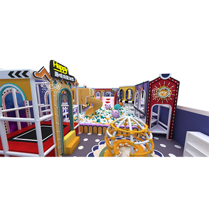 Aire de jeux intérieure personnalisée pour enfants, sur le thème bleu, de 1200 m², hauteur 3,2 m, pour parc d'attractions commercial - Product Image 2