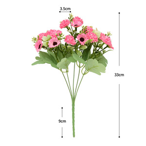 Bouquet de marguerites artificielles Dongchen Crafts, fleurs en soie, 33 cm, accessoires de décoration pour la maison et les mariages - Product Image 5
