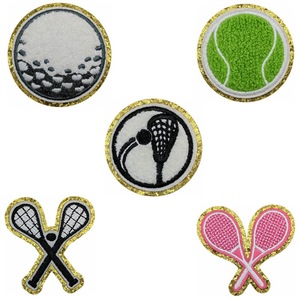 In Stock Football Basketball Football Baseball Chenille Embroidered Iron on Patches for Clothing - Product Image 6