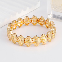 Bracelet tendance pour femme en alliage de zinc, motif coquillage, inaltérable, bijoux haut de gamme, design de niche européen et américain