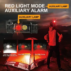 USB Super brillante potente Ningbo rojo para enviar 18650 montaje de alta potencia cabeza antorcha luz faro LED cabeza lámpara recargable