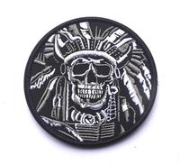 Parche Bordado con Cuentas Indias de Jesús, Parches de Motocicleta con Diseño de Calavera para Prendas