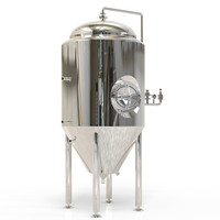 Cuve de fermentation conique verticale en acier inoxydable 304/316 de qualité alimentaire pour le vin