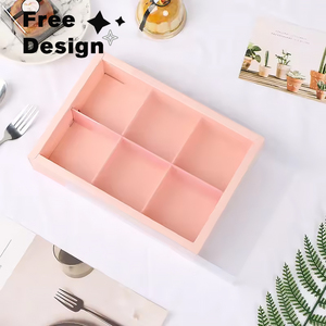 Boîte à gâteaux personnalisée avec logo, 2 à 8 compartiments pour boulangerie, sushis, cupcakes, gâteaux de lune, biscuits - Boîte cadeau tiroir en matériaux recyclés - Product Image 2