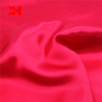Tissu en polyester satiné rouge Kahn, tissu en mousseline extensible pour pyjamas de luxe