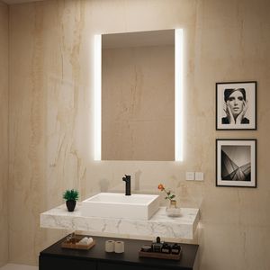 Custom Rectangle <b>Vanity</b> <b>Mirror</b> with <b>LED</b> Lights and Touch Switch for Contemporary Salon or Bathroom Decorative Use - Product Image 3