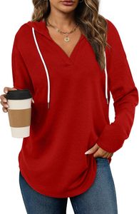 Womens thời trang Tops Hoodies cho phụ nữ áo thun quá khổ Áo nỉ dài tay áo sơ mi lỏng phù hợp - Product Image 3