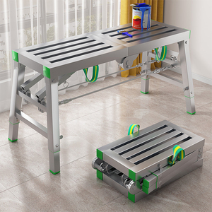 Escabeau moderne en aluminium, silencieux, pliable, télescopique, échafaudage, établi, pour lavage de voiture, marchepied pour camping-car - Product Image 1