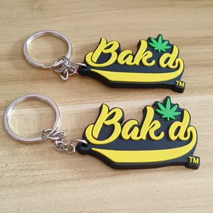 Wholesale No Minimum Any Custom Logo 2d 3d Personalized Rubber Soft Pvc Custom Made Keychains As Promotion Gifts