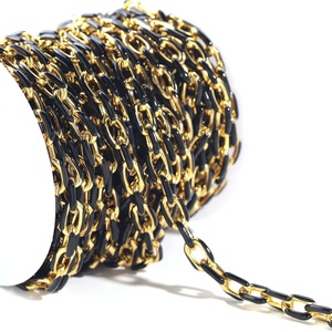 الفولاذ المقاوم للصدأ المينا الأوجه سلسلة طقم مجوهرات ل سلسلة قلادة و سوار جعل - Product Image 6