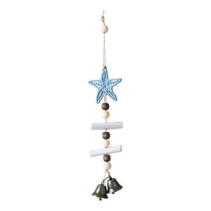Carillon éolien en bois avec pendentif clochette, décoration intérieure pour salon, chambre, ornement côtier pour fête sur le thème de la plage - Product Image 5