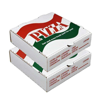 Scatola per Pizza in Cartone Ondulato Robusto, Sicura per Alimenti, Usa e Getta, Stampata a Quattro Colori per Ristoranti a Catena, Snack Bar e Consegne a Domicilio