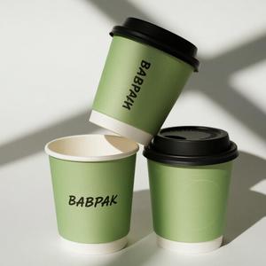 Gobelets en papier recyclables à double paroi jetables de 12 oz pour café, lait, thé avec couvercles et manchons assortis pour boissons chaudes - Product Image 3