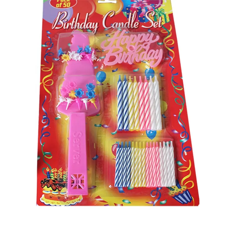 YiWu factory for party cake decoration spiral birthday candle