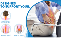 Oreiller de soutien lombaire Jiyimei (pour bureau et chaise) coussin en mousse à mémoire de forme avec soulagement de la pression sciatique coccyx mal de dos