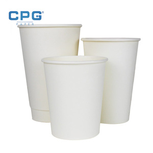 Vasos de Papel Biodegradables con Logotipo Personalizado, Suministro Directo de Fábrica, Vasos de Papel para Café de Doble Pared de 12oz y 16oz - Product Image 1