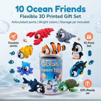 Collection créative d'animaux marins, figurines articulées d'êtres marins imprimées en 3D, décoration de bureau, cadeau, expédition depuis l'entrepôt américain