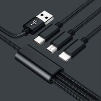 Câble USB multifonctionnel 3 en 1, charge rapide, 3A, coloré, prix avantageux, pour téléphone portable et ordinateur