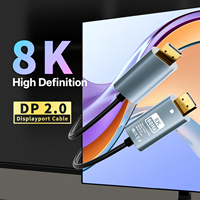 Adaptateur multi-ports USB-C en gros, câble DP 8K 4K 60Hz, convertisseur USB-C vers DisplayPort pour ordinateur portable, moniteur, téléviseur