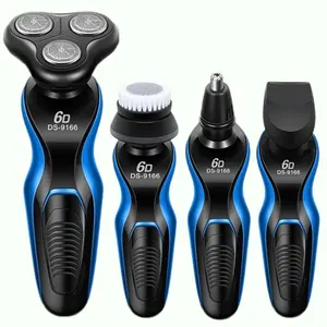 Mini Portable Electric Shaver Ipx7 Waterproof Wet 6 In 1 Electric USB Rechargtable Bald Head Nose Hair Shaver