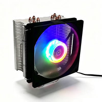 Ventilateur de refroidissement CPU RGB 120 mm à 4 caloducs, silencieux, avec ventilateur PWM, dissipateur thermique pour Intel LGA1700 1200 AMD AM5 AM4 PC Gaming - Vente Flash